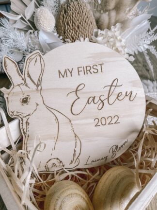 Personalised 'My First Easter' Bunny Plaque