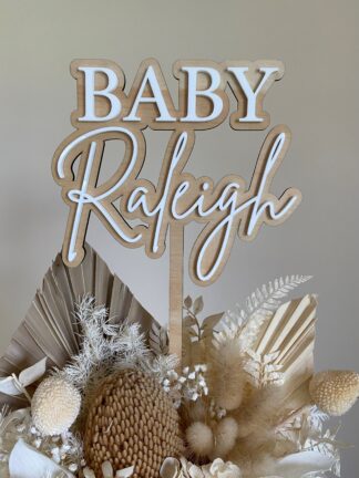 Neutral Baby Cake Topper
